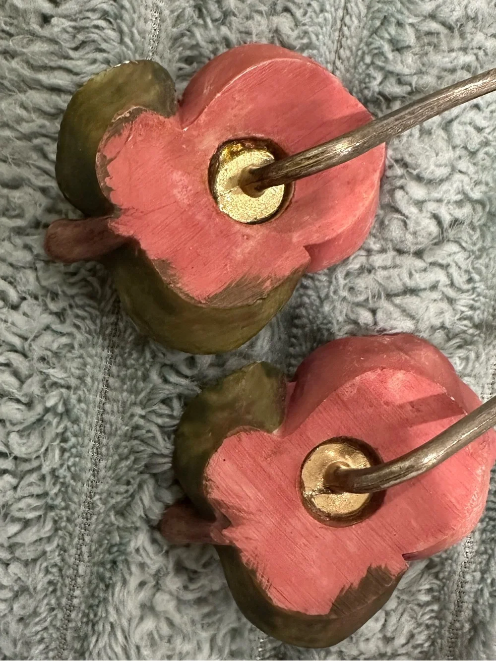 Vintage rose shower curtain hooks coquette Victorian aesthetic (10)